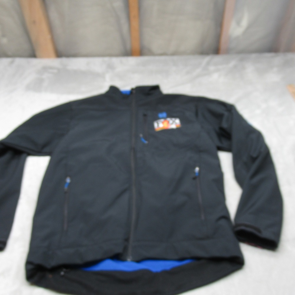 Cinch Jacket Mens Large Black Softshell Water Resistant Fleece Lined Full Zip‎